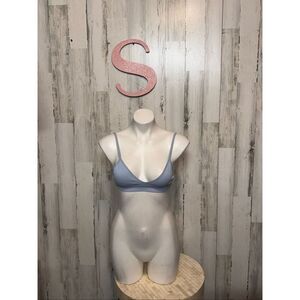 Primark Light Blue Ribbed Bralette Top | Size Small